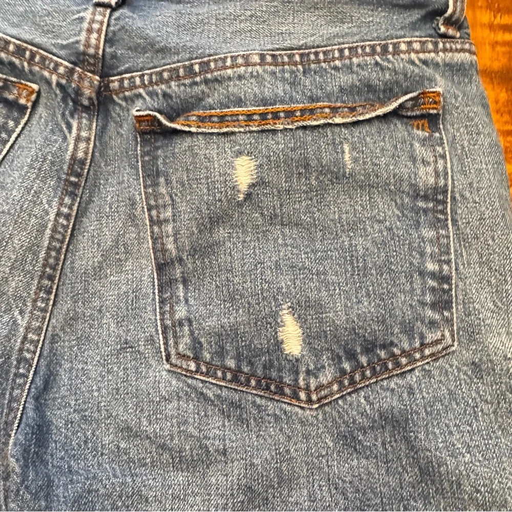 MADEWELL High-Rise‎ Long Denim Shorts in Brightwater Wash